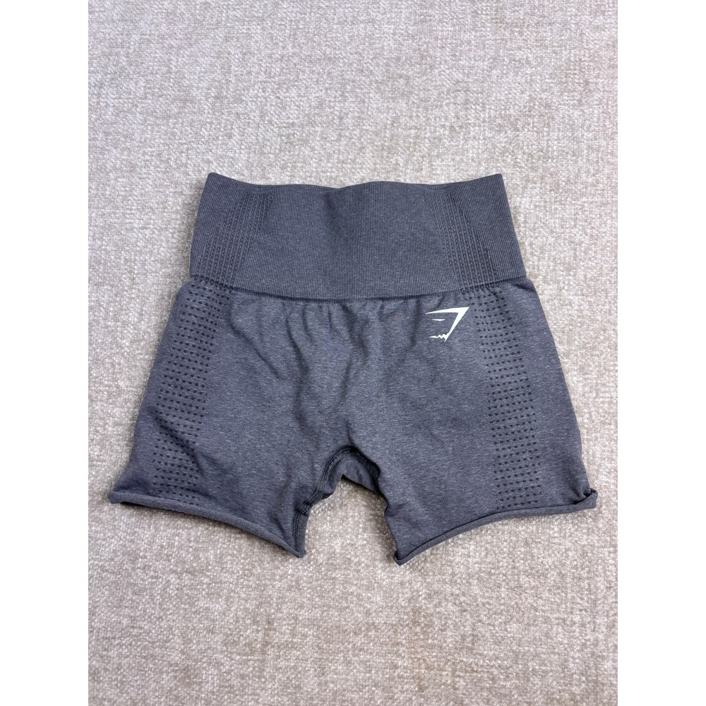 Gymshark Vital Seamless High Waist Shorts Charcoal Grey Marl Custom Cut XS